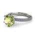 Hidden Halo Round Peridot Engagement Ring - Ashley No. 703 image 1