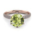 Hidden Halo Round Peridot Engagement Ring - Ashley No. 702
