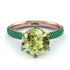 Hidden Halo Round Peridot Engagement Ring - Ashley No. 705