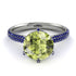 Hidden Halo Round Peridot Engagement Ring - Ashley No. 715 image 3