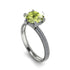 Hidden Halo Round Peridot Engagement Ring - Ashley No. 703 image 2