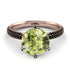 Hidden Halo Round Peridot Engagement Ring - Ashley No. 708 image 3