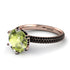 Hidden Halo Round Peridot Engagement Ring - Ashley No. 708
