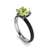 Hidden Halo Round Peridot Engagement Ring - Ashley No. 709