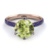 Hidden Halo Round Peridot Engagement Ring - Ashley No. 714 image 3