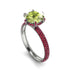 Hidden Halo Round Peridot Engagement Ring - Ashley No. 712
