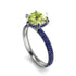 Hidden Halo Round Peridot Engagement Ring - Ashley No. 715