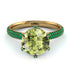 Hidden Halo Round Peridot Engagement Ring - Ashley No. 704 image 3