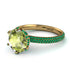 Hidden Halo Round Peridot Engagement Ring - Ashley No. 704