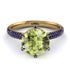 Hidden Halo Round Peridot Engagement Ring - Ashley No. 713 image 3