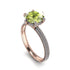 Hidden Halo Round Peridot Engagement Ring - Ashley No. 702