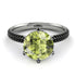 Hidden Halo Round Peridot Engagement Ring - Ashley No. 709 image 3