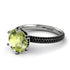 Hidden Halo Round Peridot Engagement Ring - Ashley No. 709 image 1