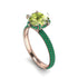 Hidden Halo Round Peridot Engagement Ring - Ashley No. 705 image 2