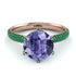 Hidden Halo Round Tanzanite Engagement Ring - Ashley No. 205