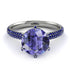 Hidden Halo Round Tanzanite Engagement Ring - Ashley No. 215 image 3