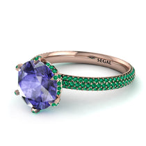 Hidden Halo Round Tanzanite Engagement Ring - Ashley No. 205 image 1