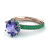 Hidden Halo Round Tanzanite Engagement Ring - Ashley No. 205