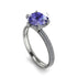 Hidden Halo Round Tanzanite Engagement Ring - Ashley No. 203