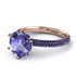 Hidden Halo Round Tanzanite Engagement Ring - Ashley No. 214 image 1