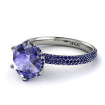 Hidden Halo Round Tanzanite Engagement Ring - Ashley No. 215 image 1