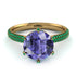 Hidden Halo Round Tanzanite Engagement Ring - Ashley No. 204