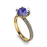 Hidden Halo Round Tanzanite Engagement Ring - Ashley No. 201 image 2