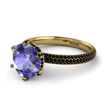 Hidden Halo Round Tanzanite Engagement Ring - Ashley No. 207 image 1