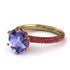 Hidden Halo Round Tanzanite Engagement Ring - Ashley No. 210