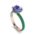 Hidden Halo Round Tanzanite Engagement Ring - Ashley No. 205 image 2
