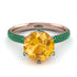 Hidden Halo Round Yellow Diamond Engagement Ring - Ashley No. 1005