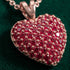 Dazzling Ruby Heart Gold Pendant - Kiara No. 11