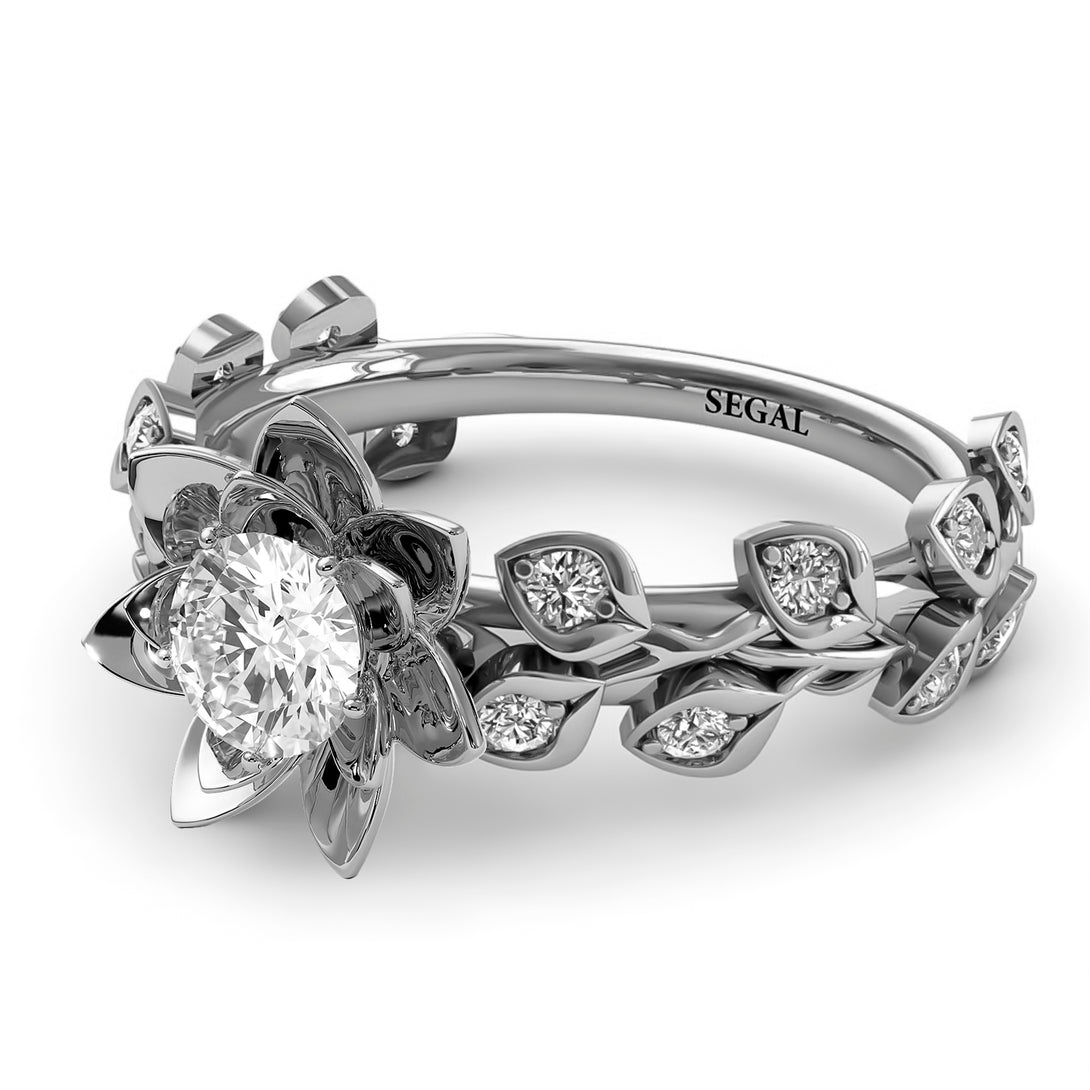 Lotus Flower And Leaves - Anna no. 3