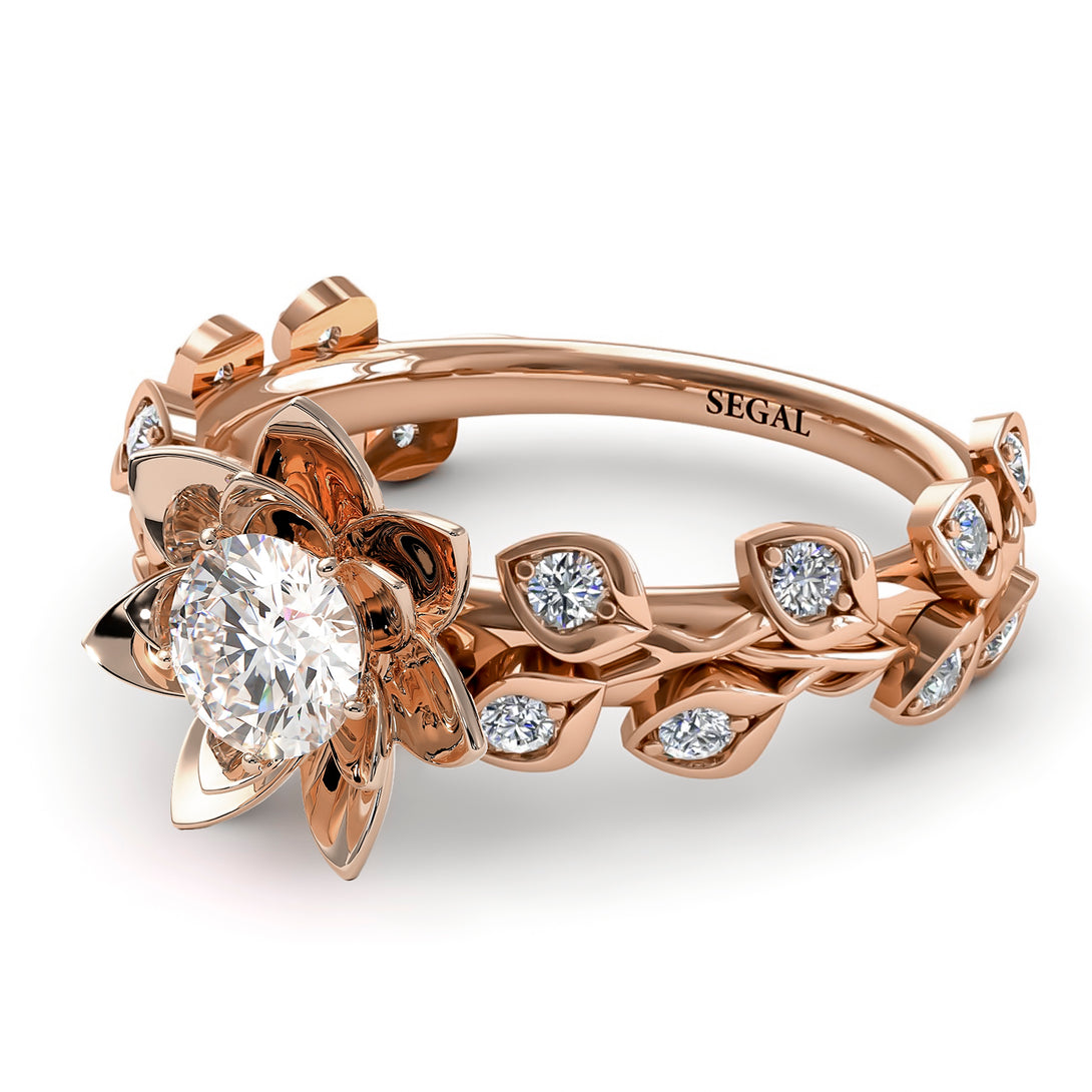 Lotus Flower And Leaves - Anna no. 2