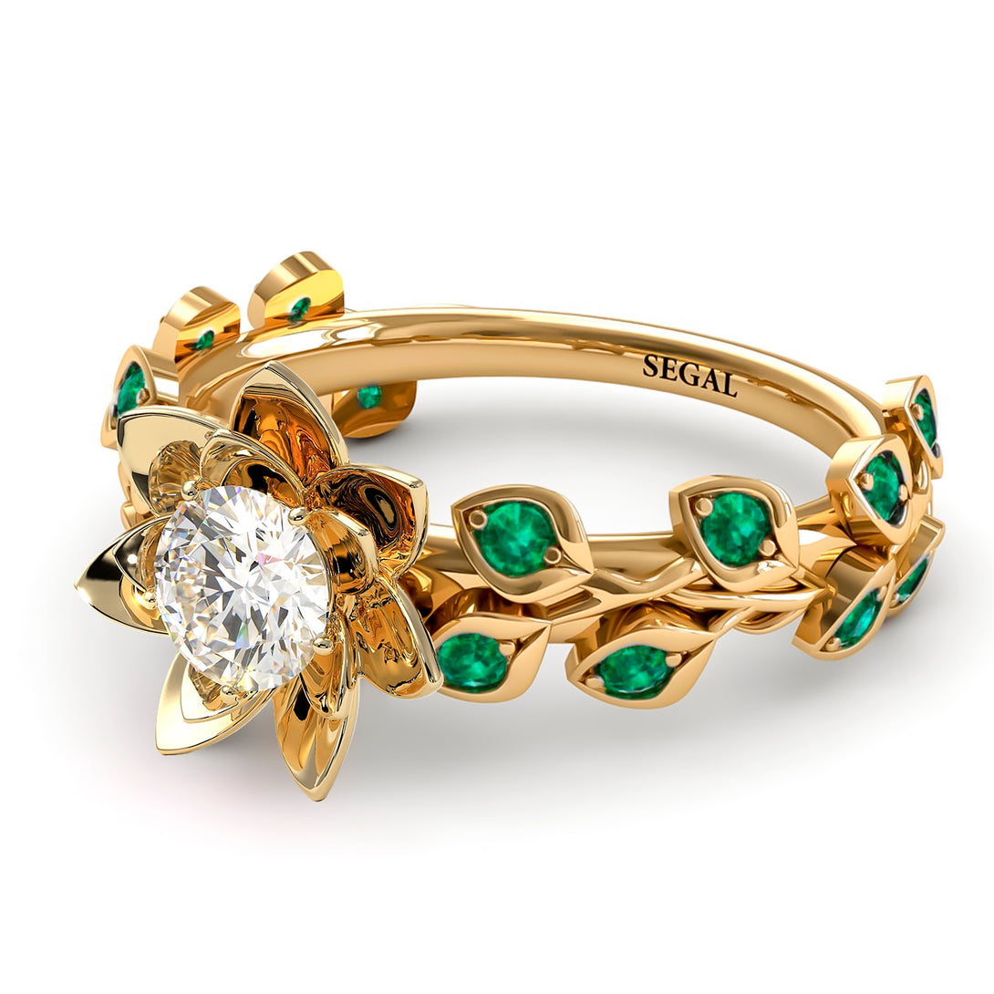 Lotus Flower And Leaves - Anna no. 4