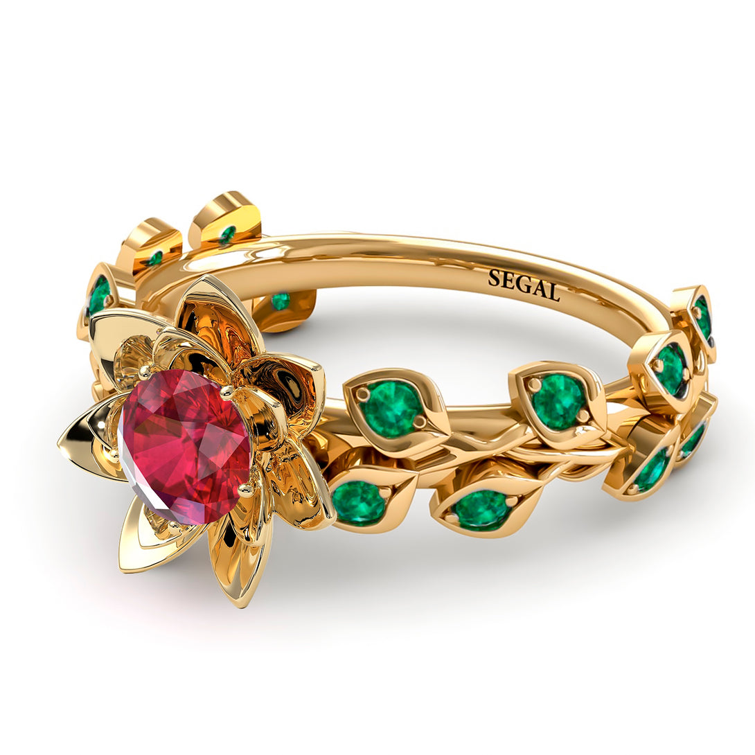 Lotus Flower And Leaves - Anna no. 10