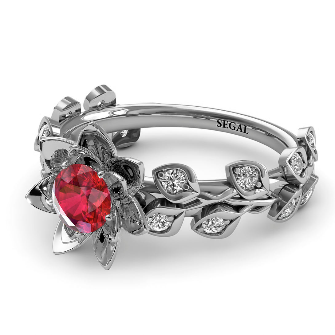 Lotus Flower And Leaves - Anna no. 9