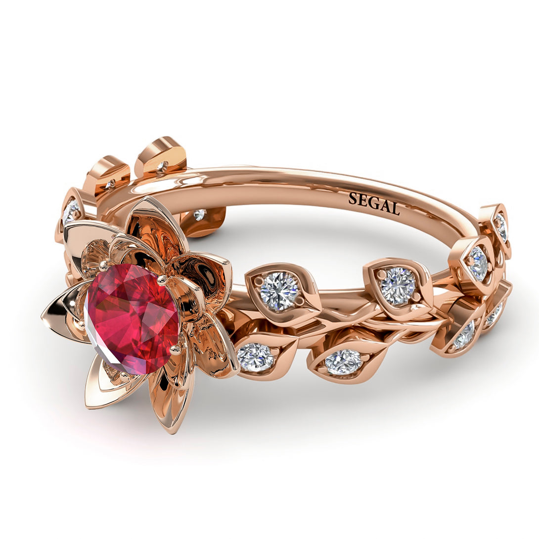 Lotus Flower And Leaves - Anna no. 8