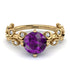 Leaves All Around Yellow Gold Amethyst Ring - Sydney 2ct No. 301
