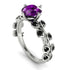 Leaves All Around White Gold Amethyst Ring - Sydney 2ct No. 309