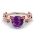 Leaves All Around Rose Gold Amethyst Ring - Sydney 2ct No. 311