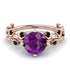Leaves All Around Rose Gold Amethyst Ring - Sydney 2ct No. 308