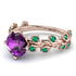 Leaves All Around Amethyst Ring - Sydney 2ct No. 305