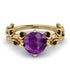 Leaves All Around Yellow Gold Amethyst Ring - Sydney 2ct No. 307
