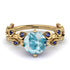 Leaves All Around Aquamarine Ring - Sydney 2ct No. 413