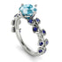 Leaves All Around Aquamarine Ring - Sydney 2ct No. 415