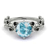 Leaves All Around White Gold Aquamarine Ring - Sydney 2ct No. 409