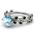 Leaves All Around White Gold Aquamarine Ring - Sydney 2ct No. 409