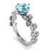 Leaves All Around White Gold Aquamarine Ring - Sydney 2ct No. 403