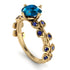 Leaves All Around Blue Topaz Ring - Sydney 2ct No. 513